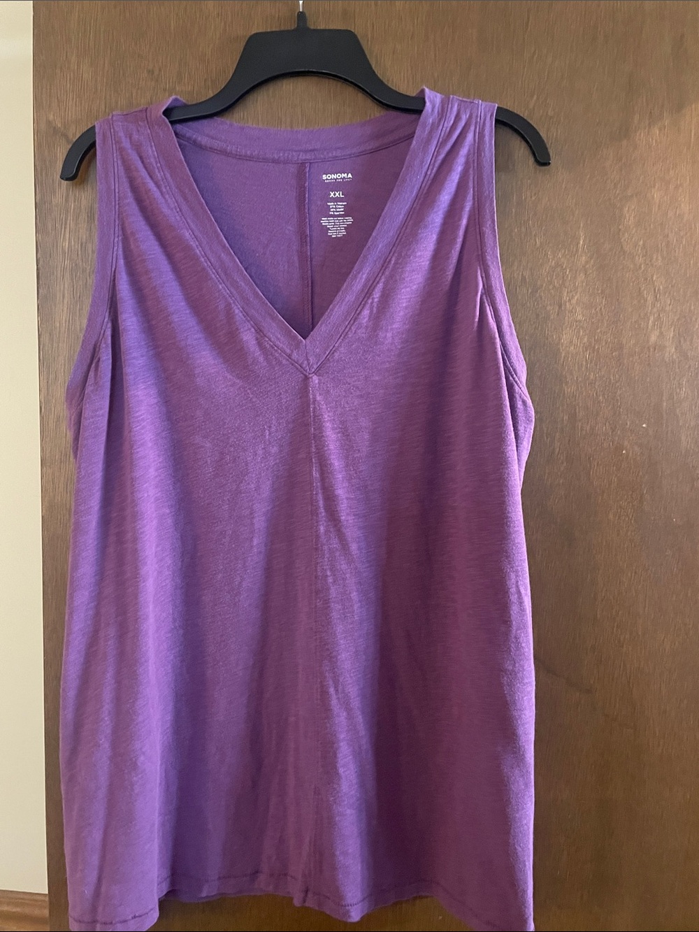 Sonoma Sleeveless V-Neck Tank Top - Purple